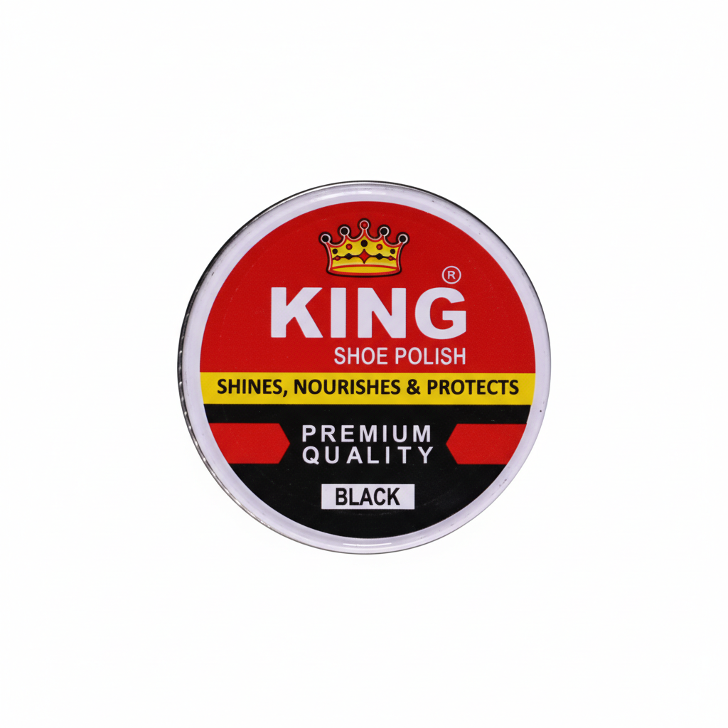 Deep Black Shoe Polish – King Premium Leather Shine & Protection 1