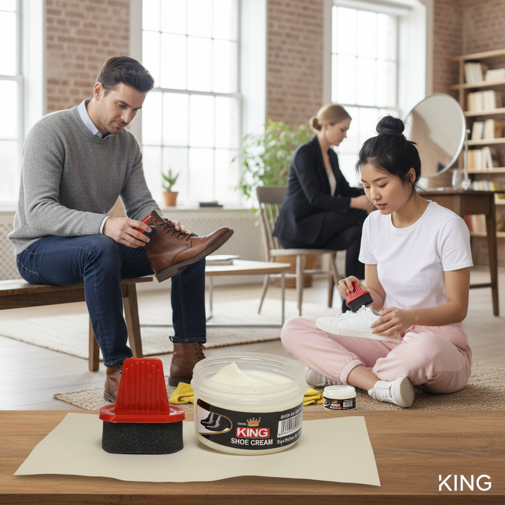 Super King Premium Leather Shoe Cream with Applicator 3