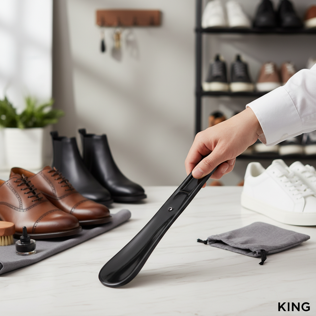 King Premium Black Shoe Horn – Professional Shoe Wearing Tool 4