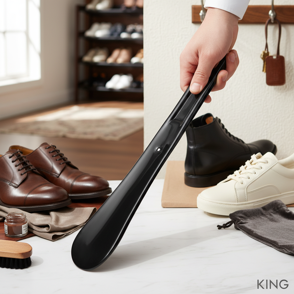 King Premium Black Shoe Horn – Professional Shoe Wearing Tool 3
