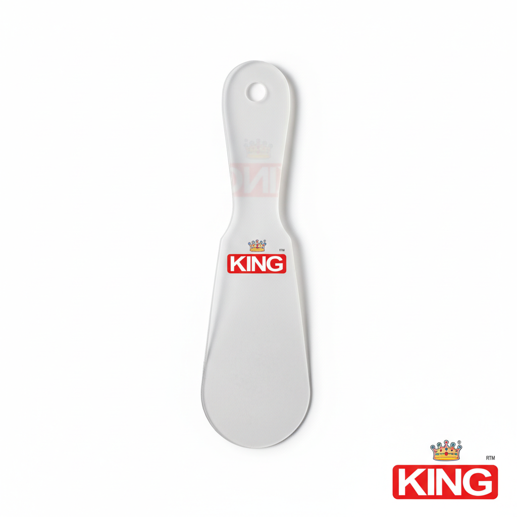King Premium Shoe Horn – Classic White Shoe Wearing Aid 1
