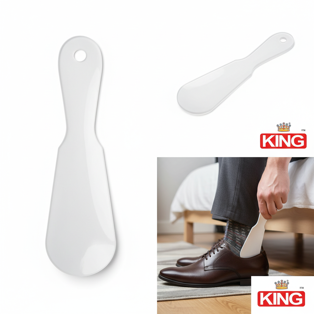 King Premium Shoe Horn – Classic White Shoe Wearing Aid 2