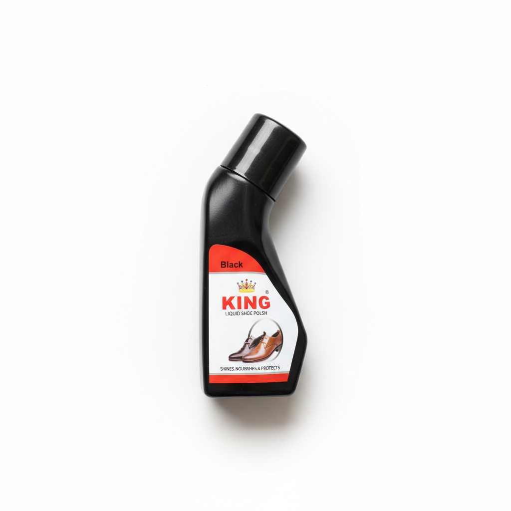 King Liquid Shoe Polish – Instant Shine Black Leather Polish 1