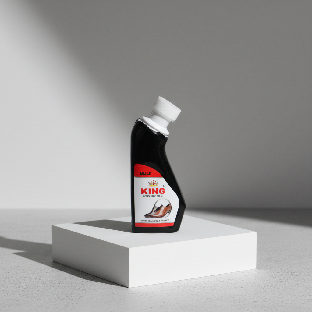 King Liquid Shoe Polish – Instant Shine Black Leather Polish 2