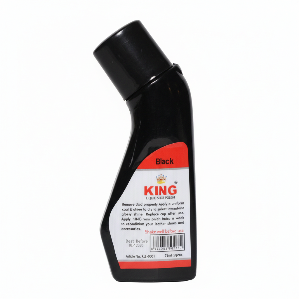 King Liquid Shoe Polish – Instant Shine Black Leather Polish 4