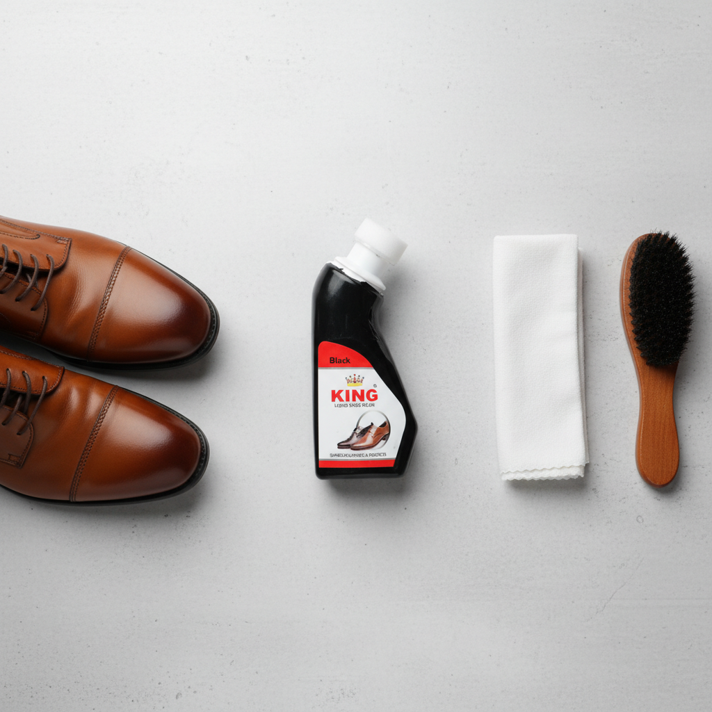 King Liquid Shoe Polish – Instant Shine Black Leather Polish 3