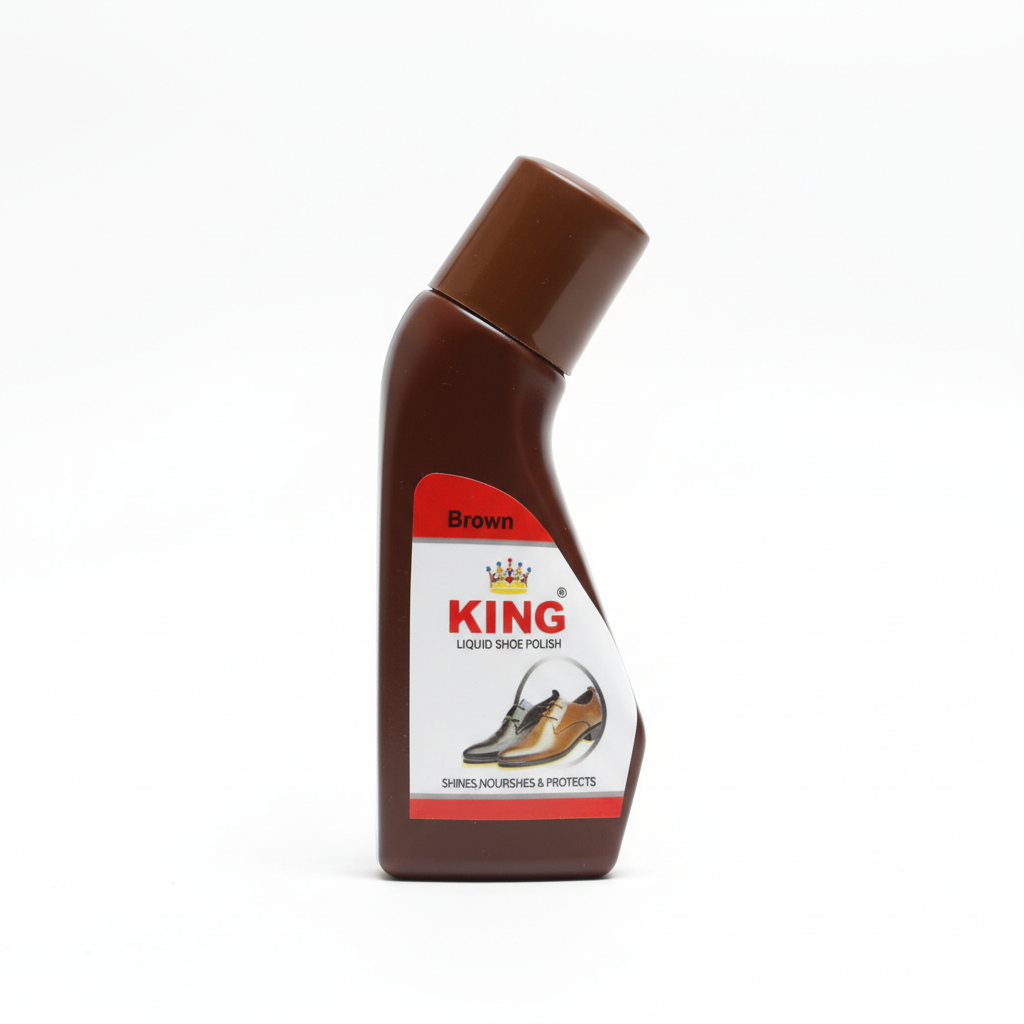King Premium Brown Liquid Shoe Polish 1