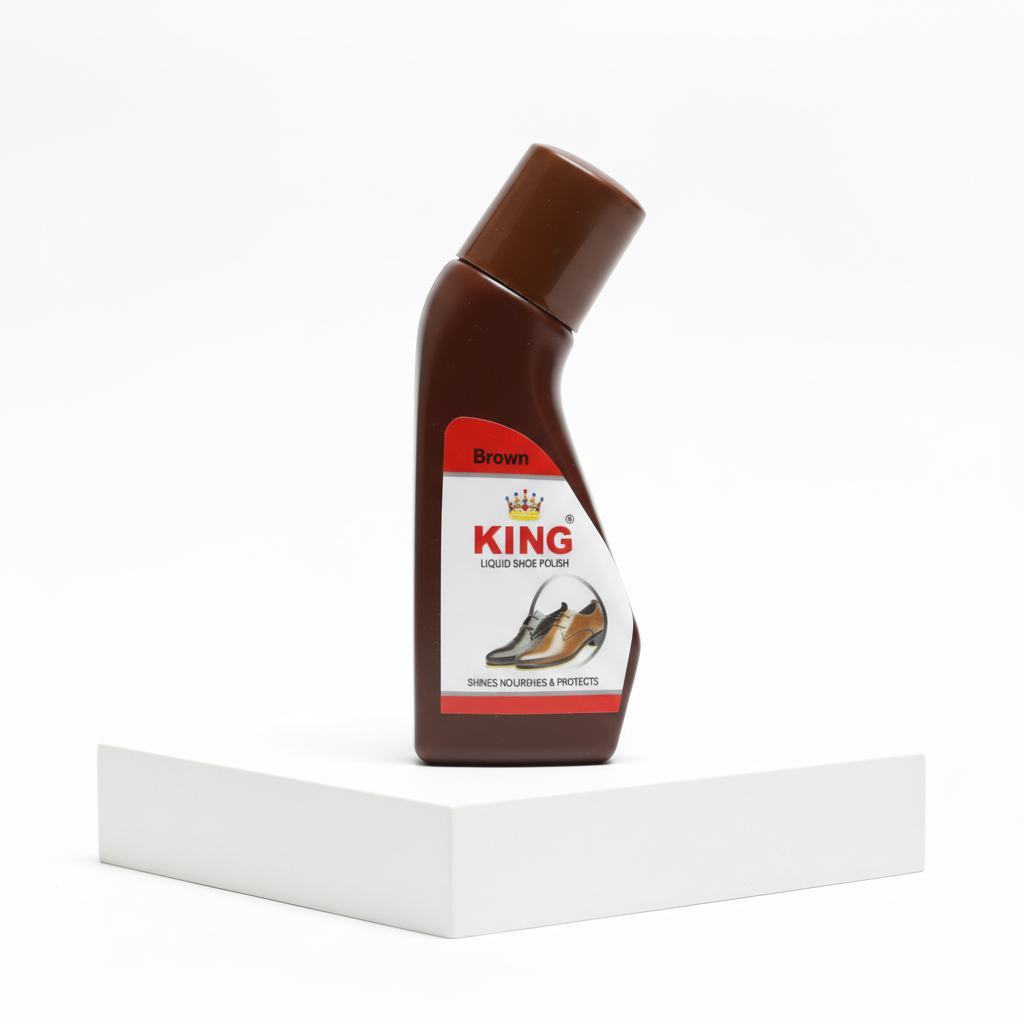 King Premium Brown Liquid Shoe Polish 3