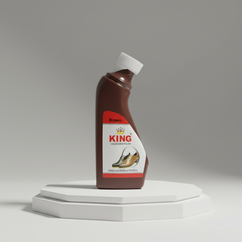 King Premium Brown Liquid Shoe Polish 2
