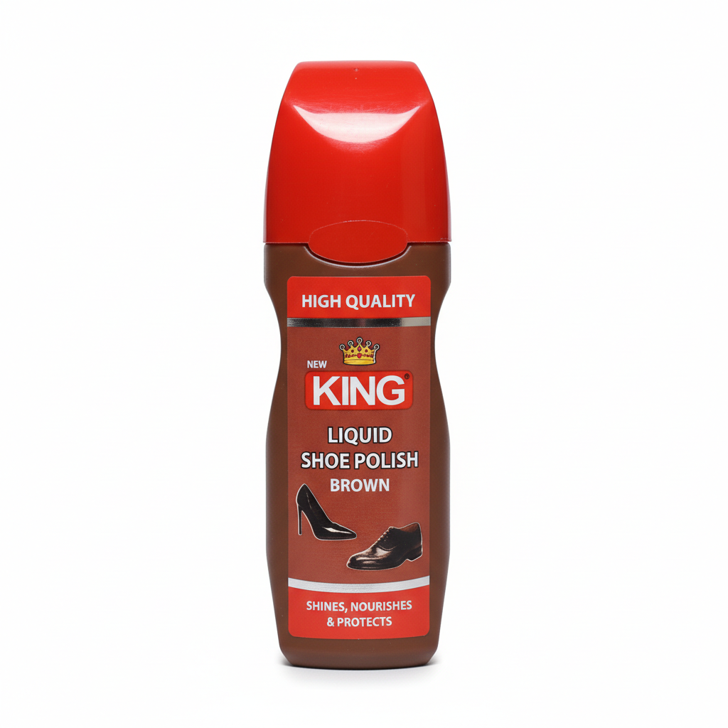 King Premium Brown Liquid Shoe Polish 1