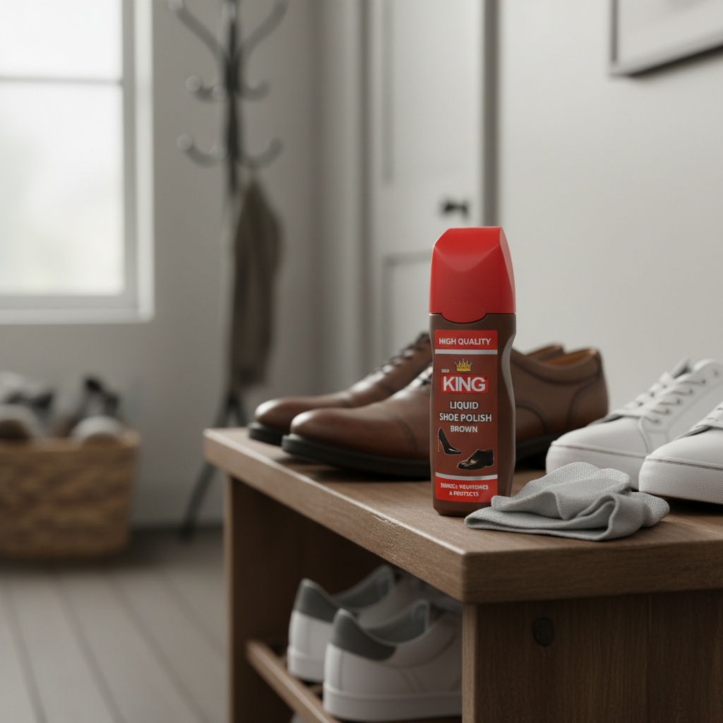 King Premium Brown Liquid Shoe Polish 4